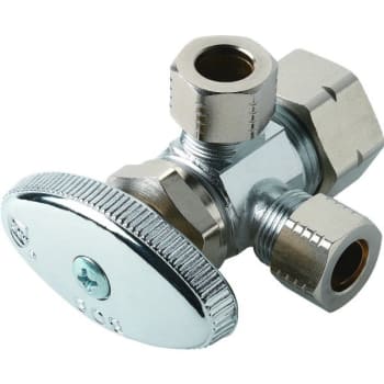 Image for Maintenance Warehouse® Multi-Turn Dual Angle Stop Valve 1/2x3/8x3/8" Comp from HD Supply