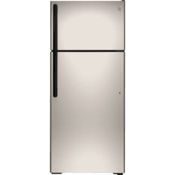 GE® 17.5 Cubic Feet Top-Mount Refrigerator, ENERGY STAR®,  Silver, Optional Icemaker 501233