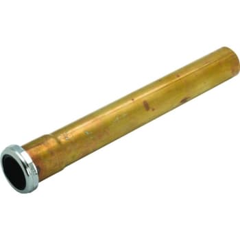 Brass Tubular Extension 1-1/2" X 12" Slip Joint 20-Gauge Rough Brass