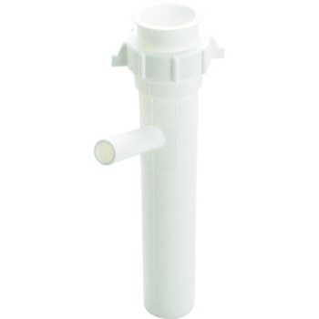 White Pvc Disposer And Branch Tailpiece With 3/4" Hose Branch
