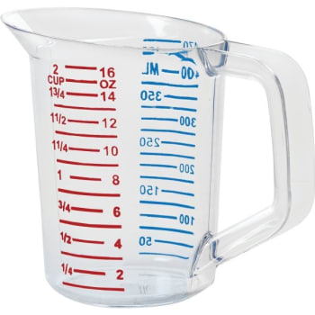 Image for Rubbermaid 1 Pt Clear Polycarbonate Measuring Cup (6-Pack) from HD Supply