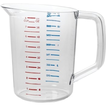 Image for Rubbermaid 2 Qt Clear Polycarbonate Measuring Cup (6-Pack) from HD Supply