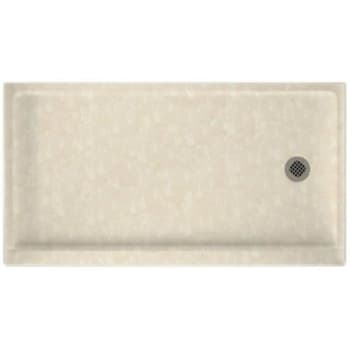 Image for Swanstone Solid Surface Shower Floor Cloud Bone Right Drain 32D x 60"W from HD Supply