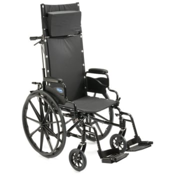 Image for Invacare 9000xt Reclining Wheelchair 18"x18" Desk Length Swing Away Footrests Composite from HD Supply