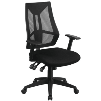 Flash Furniture High-Back Black Mesh Chair With Triple Paddle Control