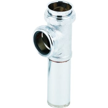 Image for Brass Tubular Coupling Disposer Tee End Outlet 1-1/2" Direct Or SJ 20-Gauge from HD Supply