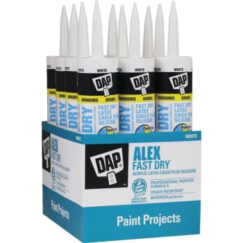 Image for DAP 10 Oz Alex Fast Dry Caulk Plus Silicone (White) (12-Count) from HD Supply