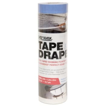 Image for Trimaco 949560 Easy Mask 1.2m x 22m Tape And Drape Plastic Pretaped Drop Cloth from HD Supply