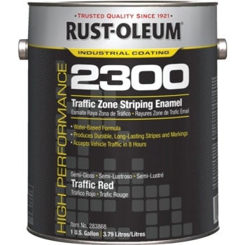 Image for Rust-Oleum 1 Gal High Performance 2300 System Traffic Zone Striping Paint Semi-Gloss Red from HD Supply
