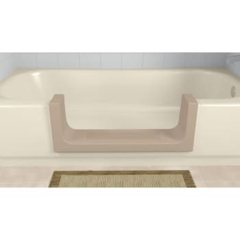 Cleancut Step-In Kit Converts Bathtub To Step-In Shower, Beige Medium Width