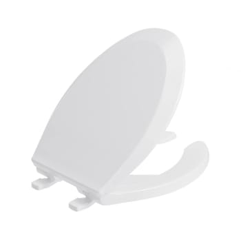 Image for Maintenance Warehouse Elongated Plastic Open Front Standard Toilet Seat, White from HD Supply
