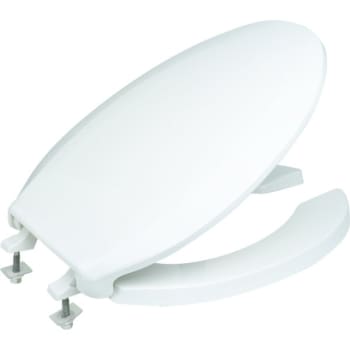 Centoco Heavy-Duty Plastic Elongated Open Front Toilet Seat