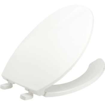 Bemis® STA-TITE® Elongated Open Front Plastic Front Toilet Seat (White)