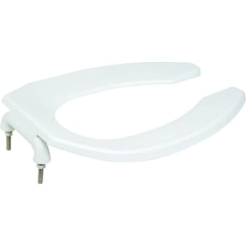 Seasons® Plastic Open-Front Elongated Heavy-Duty Toilet Seat (White)