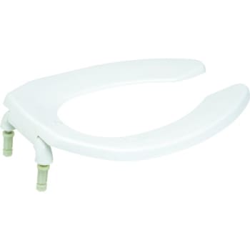 Image for Bemis Elongated Open-Front Plastic Toilet Seat w/ STA-TITE Fastening System (No Lid) (White) from HD Supply