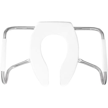 Image for Bemis® STA-TITE® Elongated Open Front Plastic Toilet Seat w/ Side Arms (White) from HD Supply
