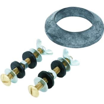 Tank To Bowl Gasket and Hardware Kit 2" Flush Valve Brass Bolts Package Of 2