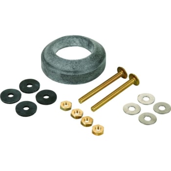 Image for Tank To Bowl Gasket and Hardware Kit, 2" Flush Valve Brass Bolts and Nuts A/S from HD Supply