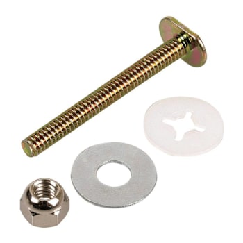 Toilet Bowl Bolts And Nuts 1/4" X 2-1/4" Brass-Plated Package Of 10