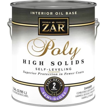 Image for Zar 1 Gal. Semi Gloss Poly High Solids Int from HD Supply