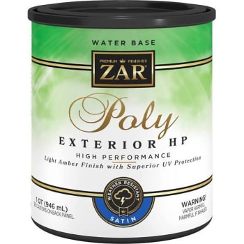 Image for Zar 1 Qt. Satin Poly High Performance Ext Wb from HD Supply