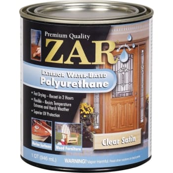 Image for UGL 32712 Qt Satin ZAR Exterior Water Based Polyurethane from HD Supply