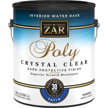 Image for Zar 1 Gal. Satin Poly Crystal Clear Int Wb from HD Supply