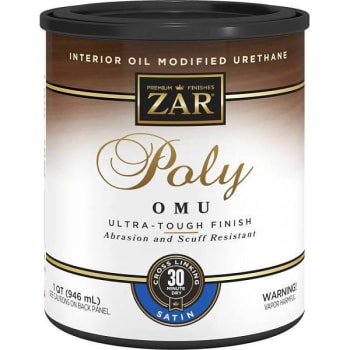 Image for Zar 1 Qt. Satin Poly Omu Int Oil Modified Urethane from HD Supply