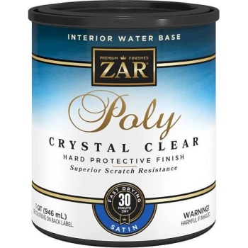 Image for Zar 1 Qt. Satin Poly Crystal Clear Int Wb from HD Supply