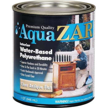 Image for UGL 34412 Qt Antique Flat Aqua ZAR Waterbased Polyurethane from HD Supply