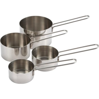 Winco Stainless Steel Measuring Cups Package Of 12