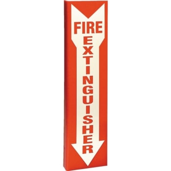 Image for Brady® Tall Fire Extinguisher "l" Sign 18" H X 4.5" W Plastic Red On White from HD Supply