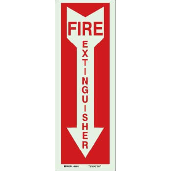 Image for Brady® Fire Extinguisher Sign 14" H x 5" W  Polyester Red on Glow from HD Supply