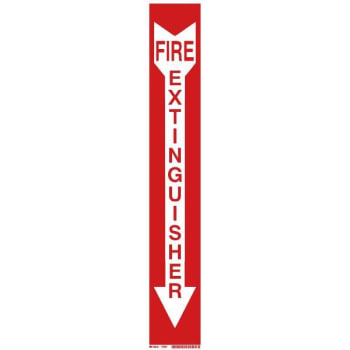 Image for Brady® BradyGlo™ Fire Extinguisher Sign 24" H x 4" W  Polyester Red on Glow from HD Supply