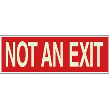 Image for Brady® Bradyglo™ #90492 Green Exit Sign from HD Supply
