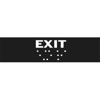 Image for Brady® Bradyglo™ Braile White Exit Sign from HD Supply