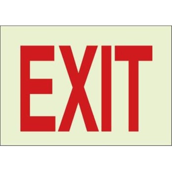 Brady® Bradyglo™ #73510 Red Exit Sign