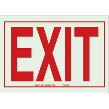 Brady® Bradyglo™ #80215 Red Exit Sign