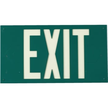 Brady® BradyGlo™ #90887 Green Exit Sign
