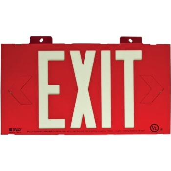 Image for Brady® Bradyglo™ #90839 Red Exit Sign from HD Supply