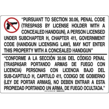 Image for Brady® Bilingual Sign 20" H x 28" W  Aluminum Black/Red on White from HD Supply