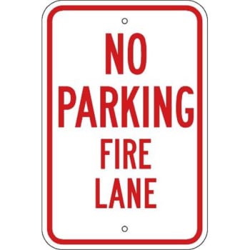 Image for Brady 18 X 12 In. “no Parking Fire Lane” Sign (Red/white) from HD Supply