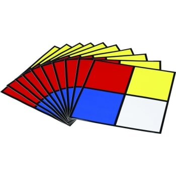 Brady® NFPA Diamond Labels 10" H x 10" W Vinyl Black/Blue/Red/Yellow on White