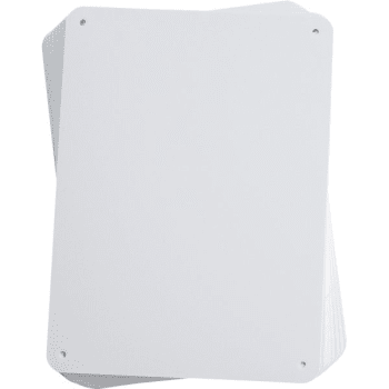 Brady® Blank Plastic Signs 7.625 In H X 10.25 In W Polystyrene White