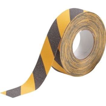 Brady® 60' Striped Anti-Skid Tape 2 Inch Width Black On Yellow