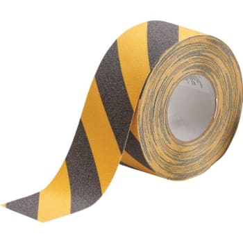 Brady® Striped Anti-Skid Tape 3 in W Black on Yellow Roll of 60 Feet