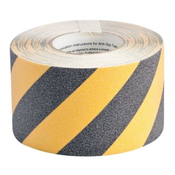Brady® Striped Anti-Skid Tape 4 in W Black on Yellow Each