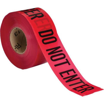 Image for Brady® "DO NOT ENTER" Barricade Tape 3 in W Black on Red Roll of 1000 Feet from HD Supply
