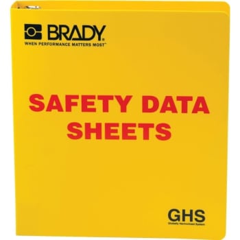 Image for Brady® Ghs - 1.5" Safety Data Sheet Binder - English from HD Supply