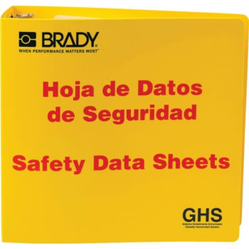 Image for Brady® GHS - 3" Safety Data Sheet Binder - Spanish from HD Supply